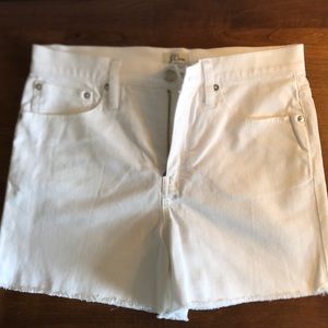 Jcrew white high waist jean shorts, size 29, worn once
